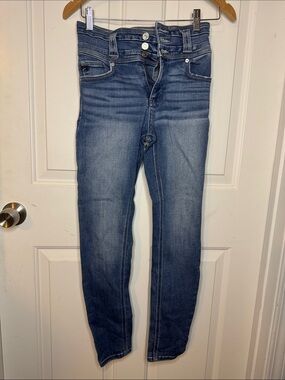KanCan Blue Women's Skinny Jeans - Faded Denim